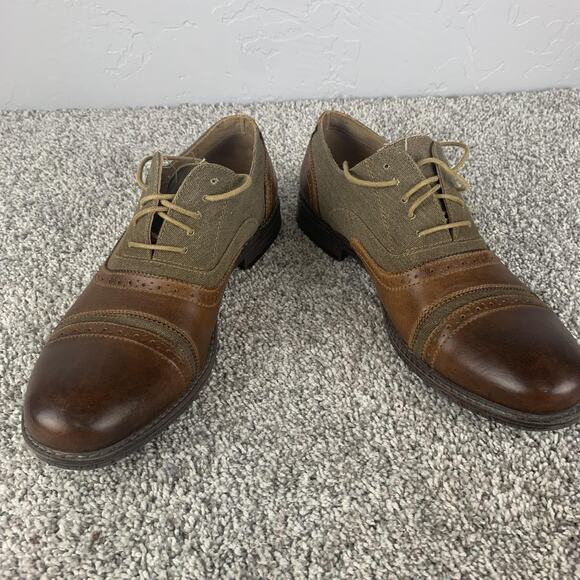 Steve Madden Other - Steve Madden Shoes Mens Size 13 Camrin Cap Toe Oxford Brown Brogue P-CAMRIN